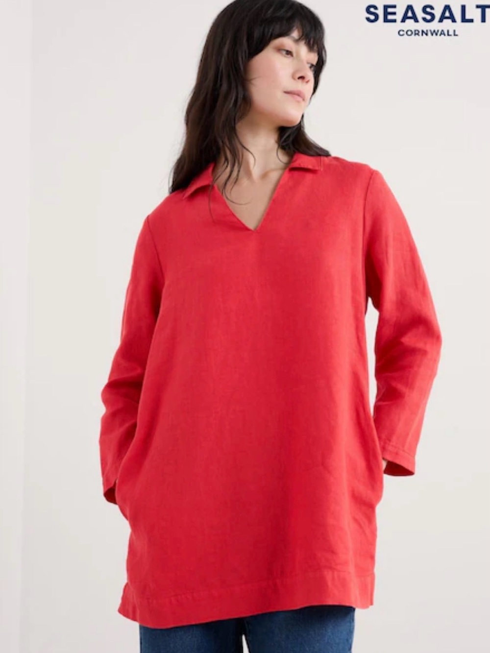 Seasalt Red V-Neck Tunic Top